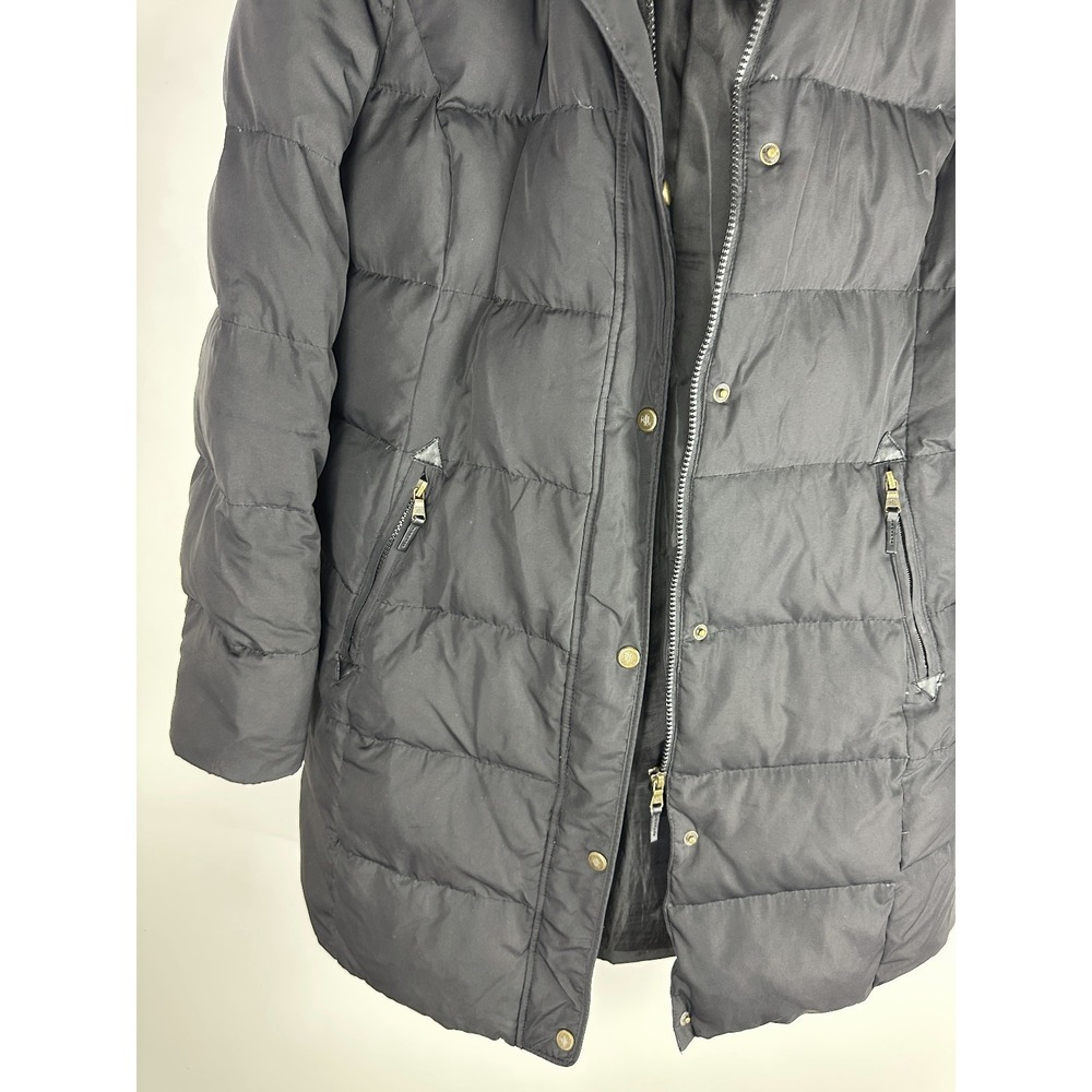 Lauren Ralph Lauren Down Puffer Coat Sherpa Faux Fur Hood Black Women's Size XL - Picture 6 of 16